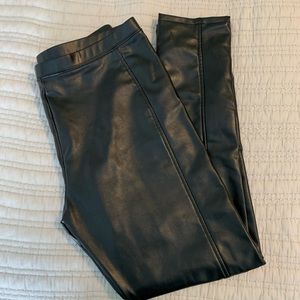 Black Faux Leather Leggings